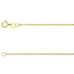 9ct Yellow Gold 18 inch Trace Pendant Chain