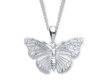 Sterling Silver Butterfly Pendant / Necklace ~ Choice of Chain