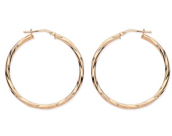 Gold Hoop Earrings - Etsy UK
