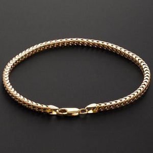 9ct Yellow Gold Franco Bracelet - 7.5 inch