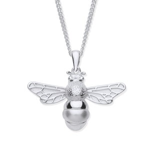 Sterling Silver Bumble Bee Pendant / Necklace - Choice of Chain