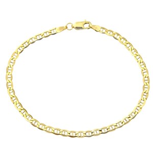 9ct Yellow Gold Ladies Anchor Bracelet - 3mm Width