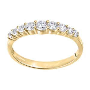 9ct Yellow Gold 0.25ct Ladies Eternity Ring - size J to U