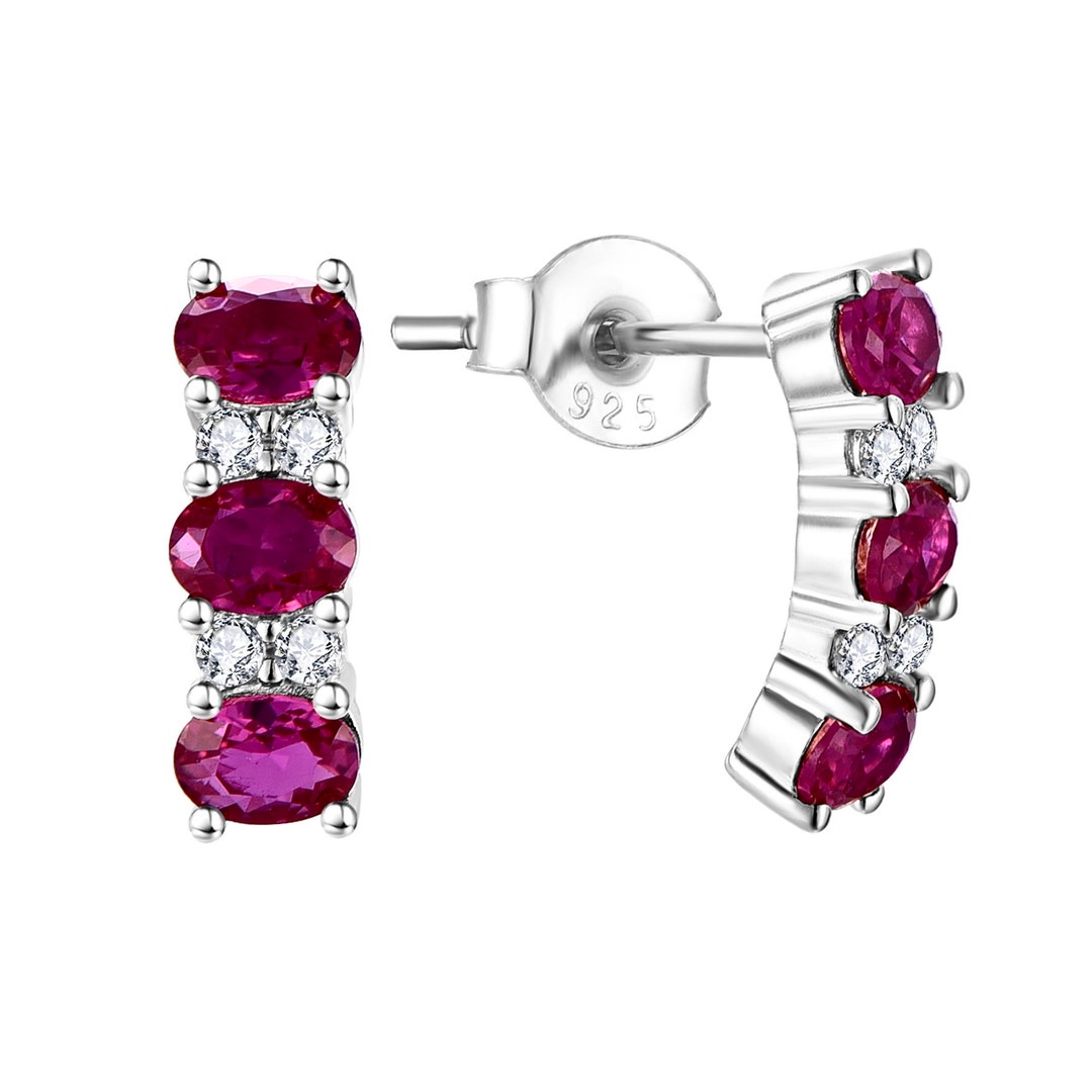 925 Sterling Silver Rhodium Plated With Cz Fancy Stud Earring For Women