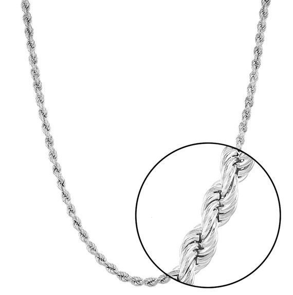 Sterling silver 4mm shop rope chain