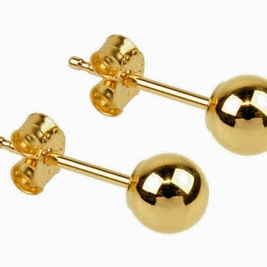 9ct Yellow Gold 4mm Ball Stud Earrings