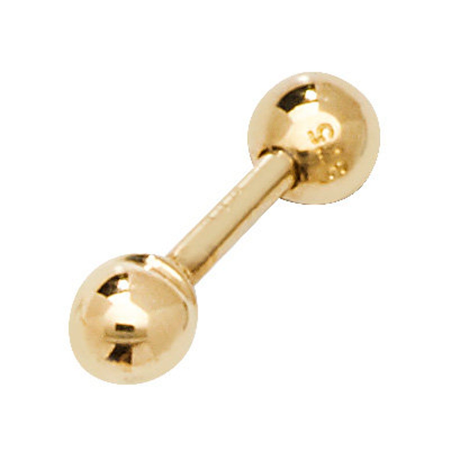 9ct Gold Earring Stud 3mm Ball Barbell Helix / Cartilage Etsy UK