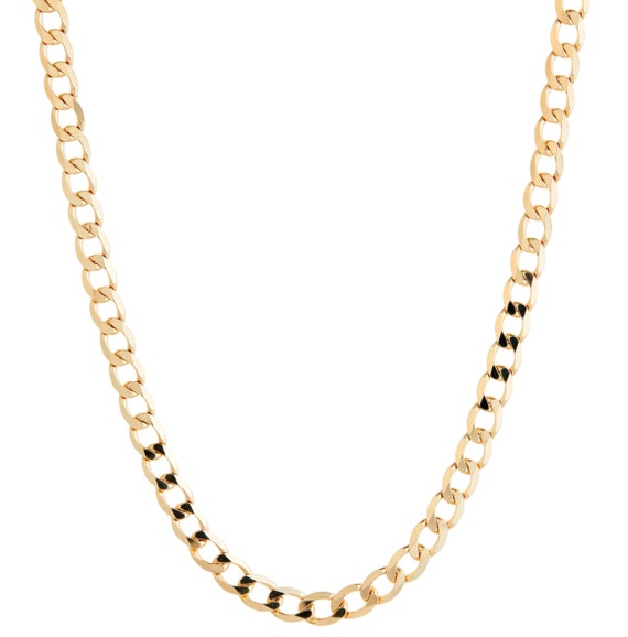 20 inch solid on sale gold curb chain