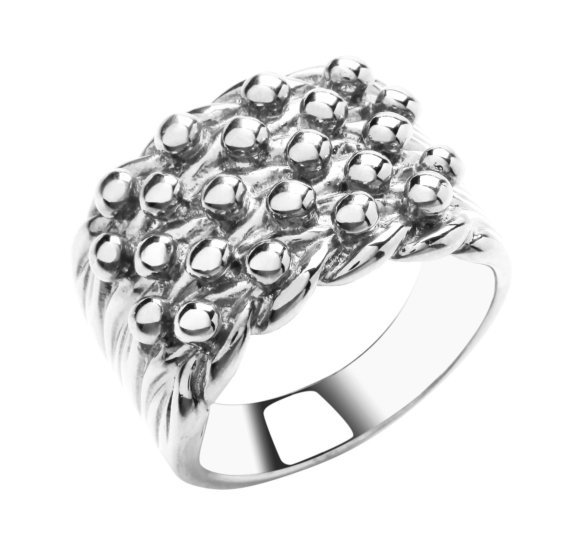 Sterling Silver Mens Heavy Keeper Ring Size R S T U V W X Y Z Etsy UK