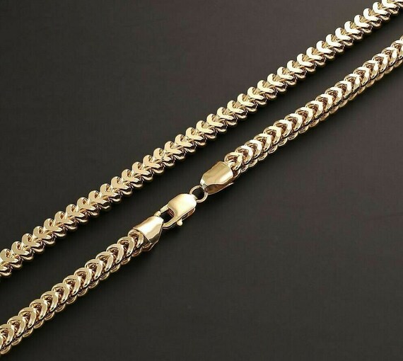 9ct Gold Franco Chain Necklace 30 INCH UK Hallmarked Etsy UK