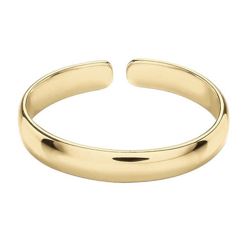 Solid 9ct Yellow Gold Triple Band Design Toe Ring Adjustable Etsy UK