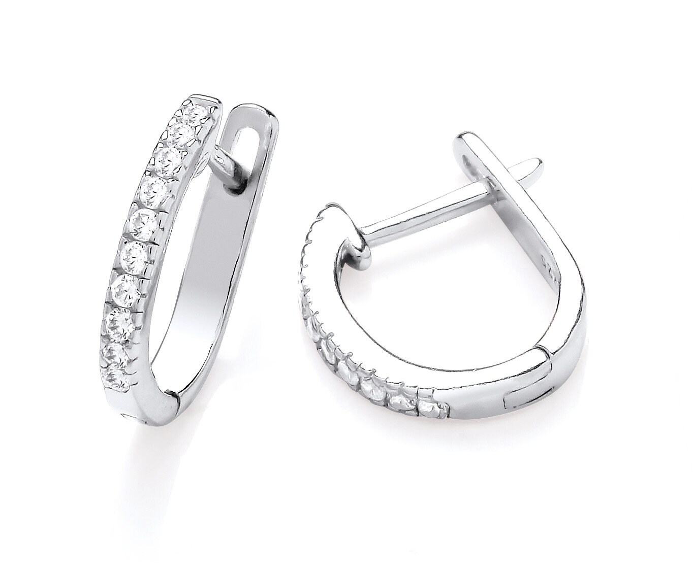 Diamonique hoop earrings shop