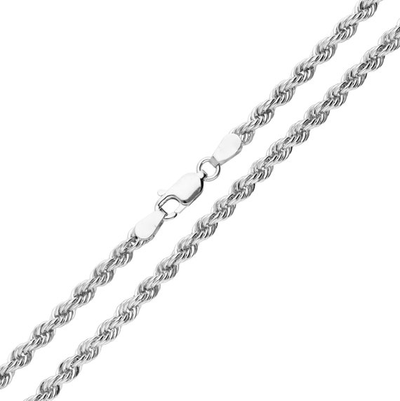 Sterling Silver 4mm Rope Chain / Necklace 20 INCH 