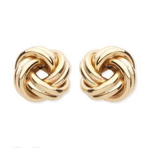 9ct Yellow Gold Celtic Love Knot Stud Earrings