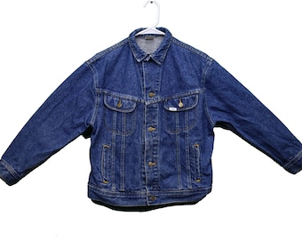 80s Wrangler Western Jacket Denim Corduroy Caller Button Rancher Workwear Faded Cowboy Vintage Worn Size Small XS