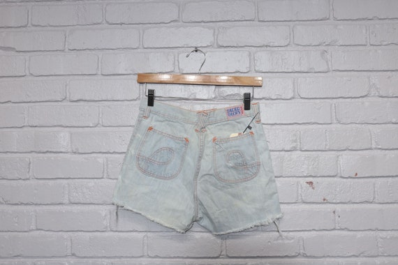 70s faded glory cut off denim shorts size 27 - image 2