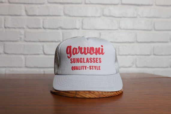 80s garvoni sunglasses trucker hat - image 1