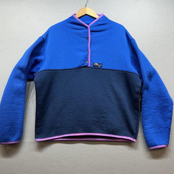 Vintage 90s Stohlquist Half Button Kayaking Sweatshirt Size Large