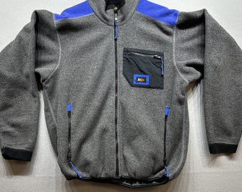 Vintage 90s REI Fleece Hiking Gorp Core Jacket Size Large