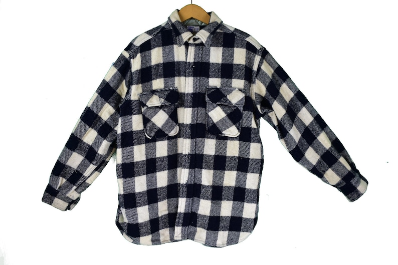 vintage sears roebuck pilgrim flannel distressed workwear size large