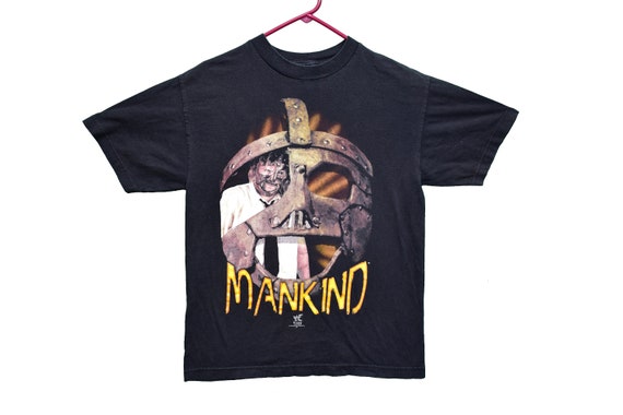 90s wwf mankind mick foley wrestling tee shirt siz