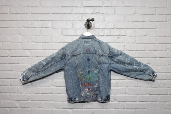 90s levis painted type 3 denim jacket size XL - image 7