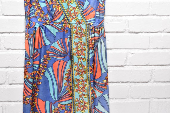 60s psychadelic hawaiian style maxi dress size 12 - image 3