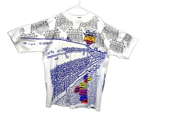 90s nascar all over print tee shirt size xl
