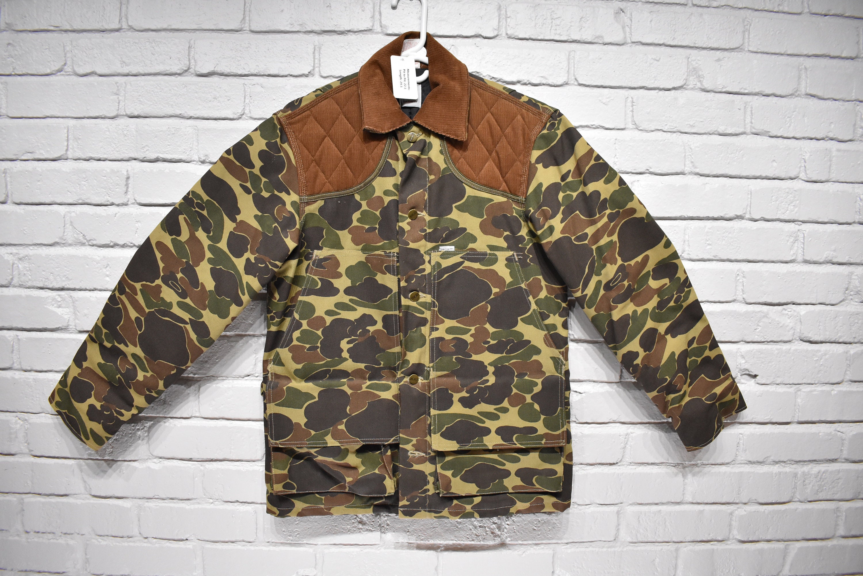80s Carhartt Duck Camo Hunting Jacket With Quilted Corduroy - Etsy