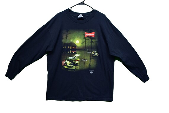 90s stanley desantis budweiser frog tee shirt size
