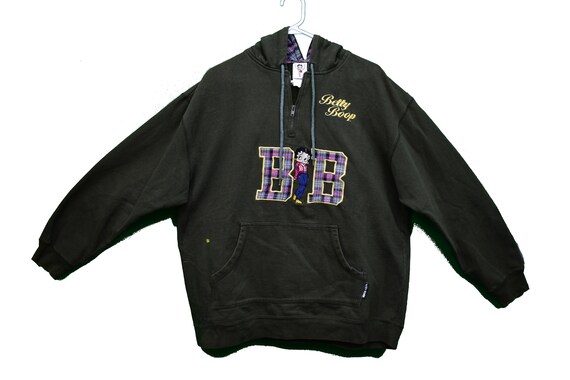 2000s betty boop quarter zip hoodie size xl