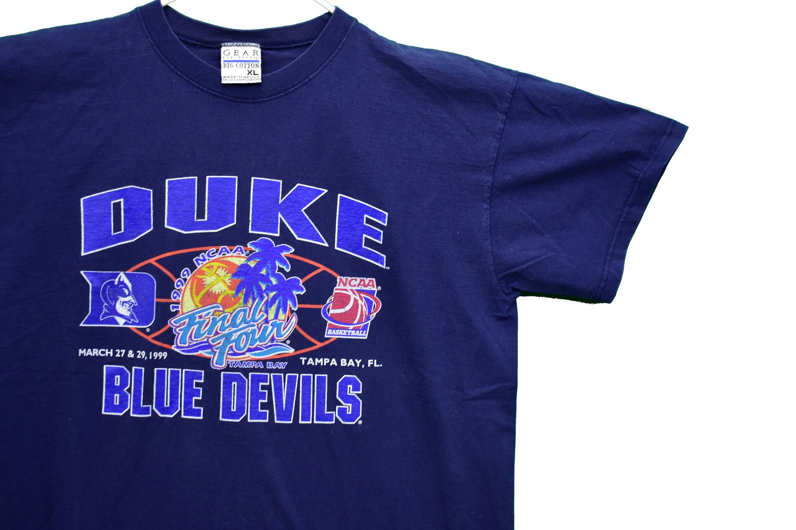 90s duke university blue devils ncaa final four tee shirt size | Etsy
