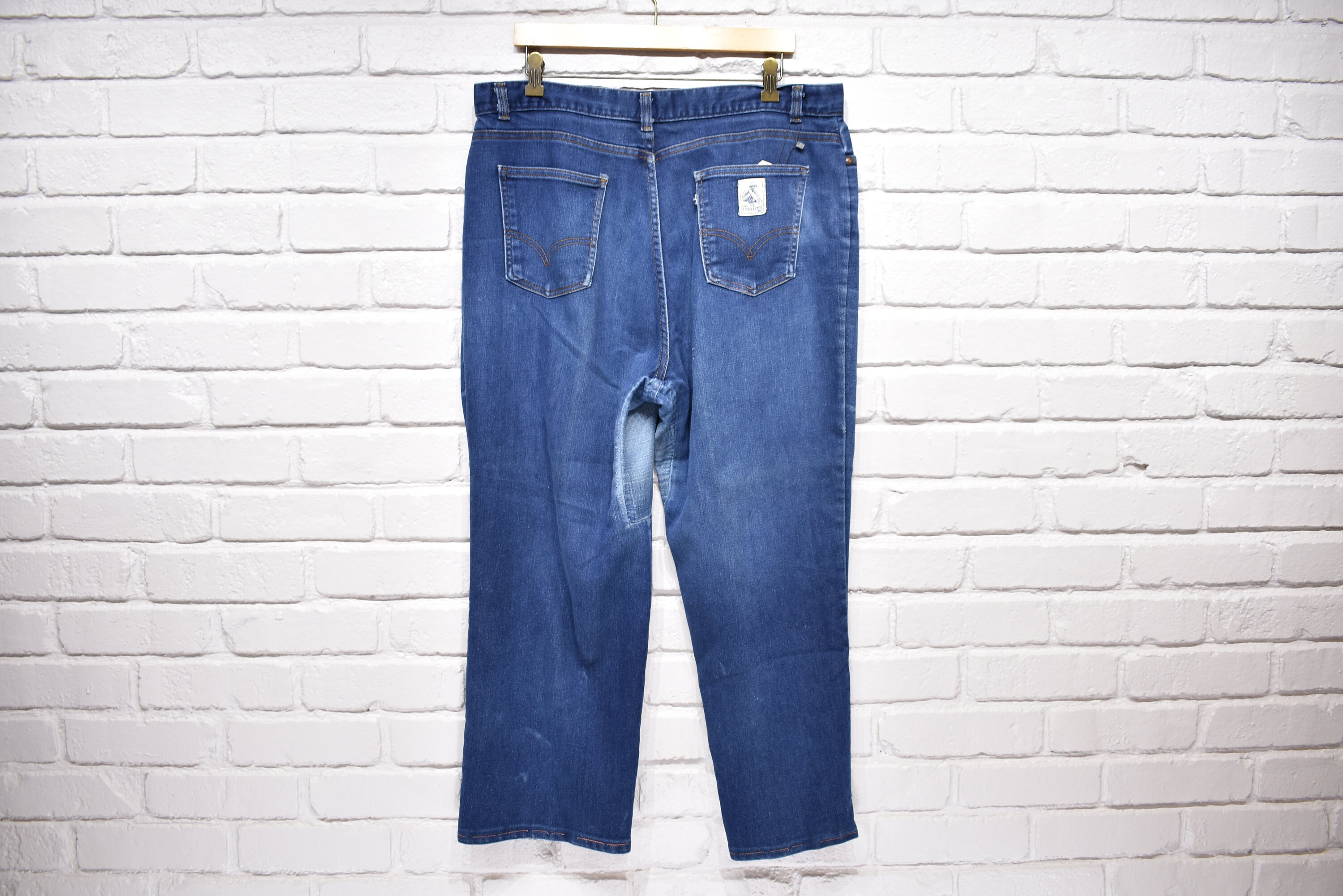 80s Patched Levis Prospector Jeans Size 38/27 Etsy