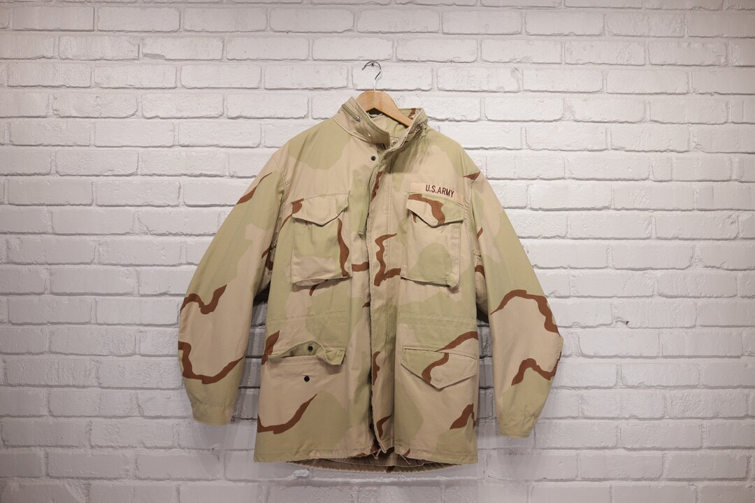 90s Us Military Desert Camo Field Jacket Size Large Etsy
