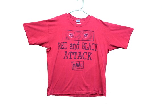 90s thrashed wcw NWO wolfpac tee shirt size xl