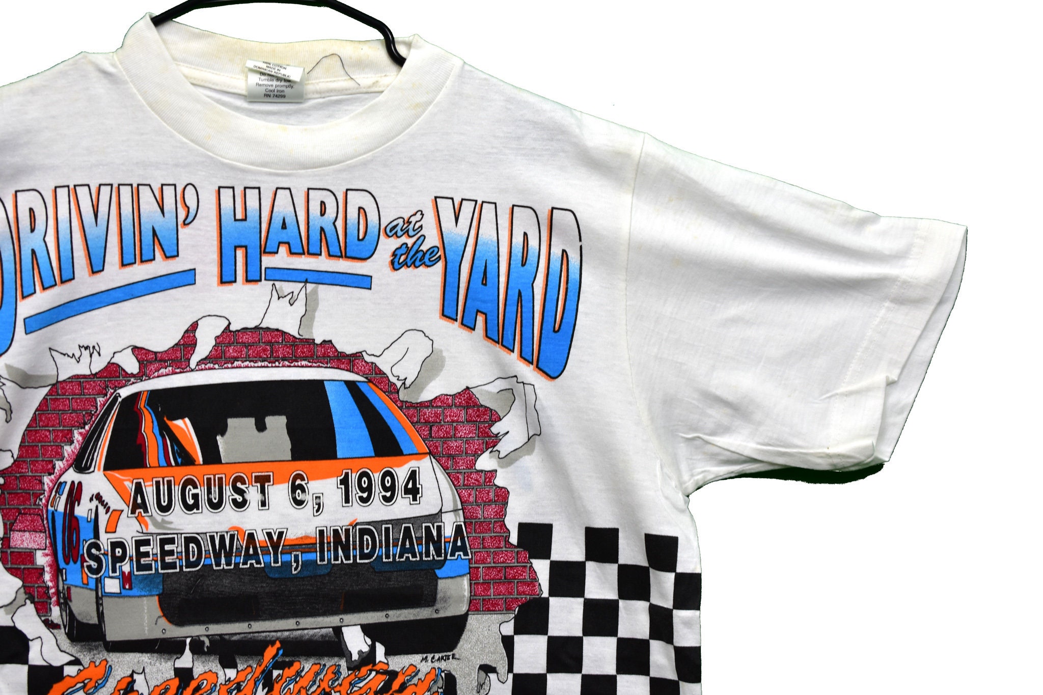 90s all over print brickyard 400 racing tee shirt size large | Etsy