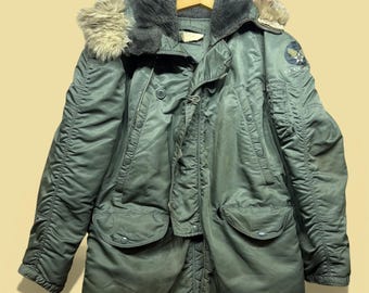 Vintage US Military N-3B 1960s Air Force Stamp Jacket Size Small