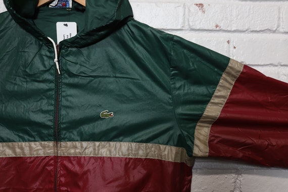 80s izod lacoste color block windbreaker jacket s… - image 2