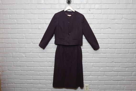 80s pendleton wool jacket and skirt set size 12 - image 4