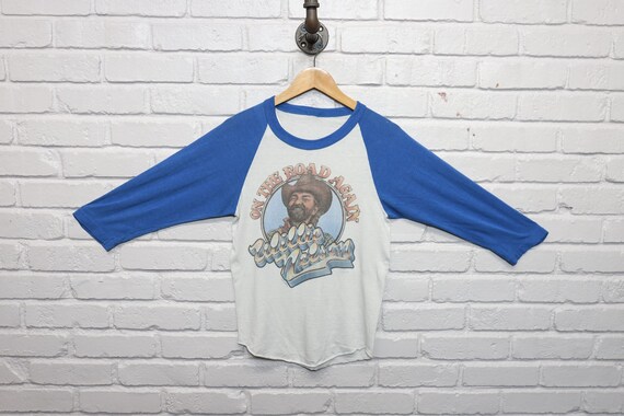 80s willie nelson on the road again baseball tee … - image 1