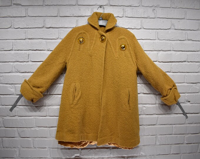 60s Mardel Modes Mustard Yellow Jacket Size Large Etsy