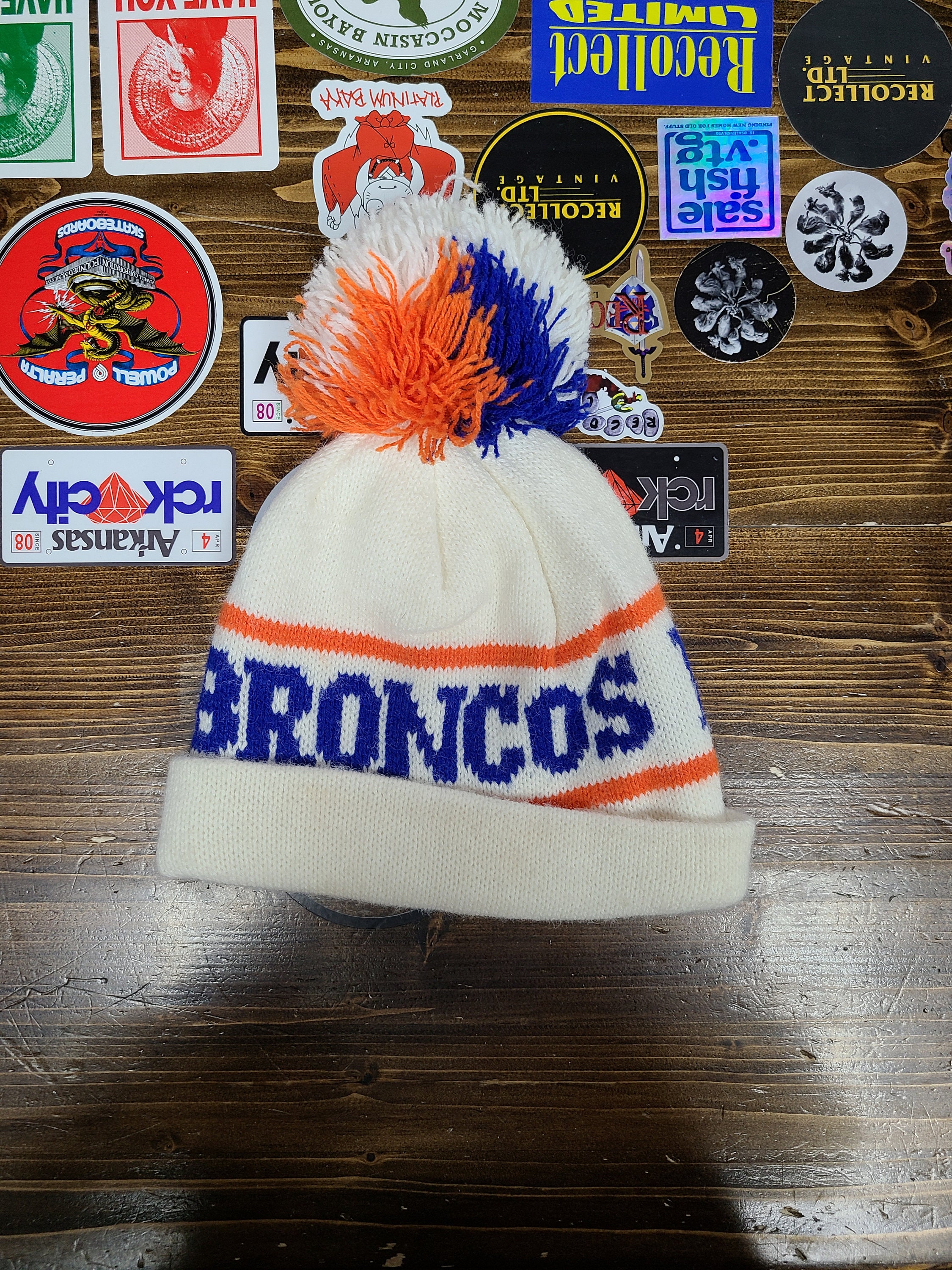 90s Denver Broncos Pom Beanie - Etsy 