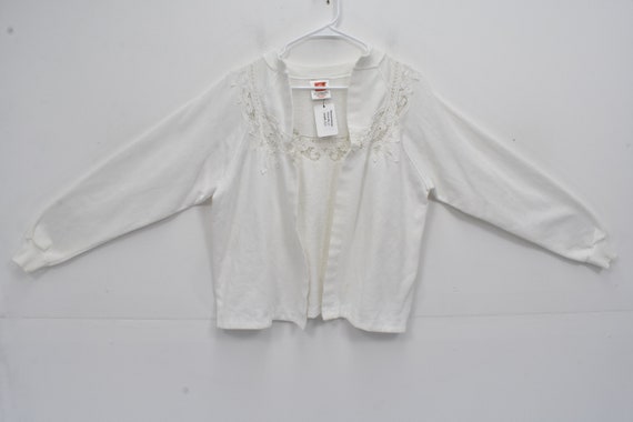 90s Hanes Custom Made Lace Cardigan 
