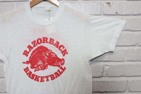 80s nike university of arkansas basketball tee sh… - image 2