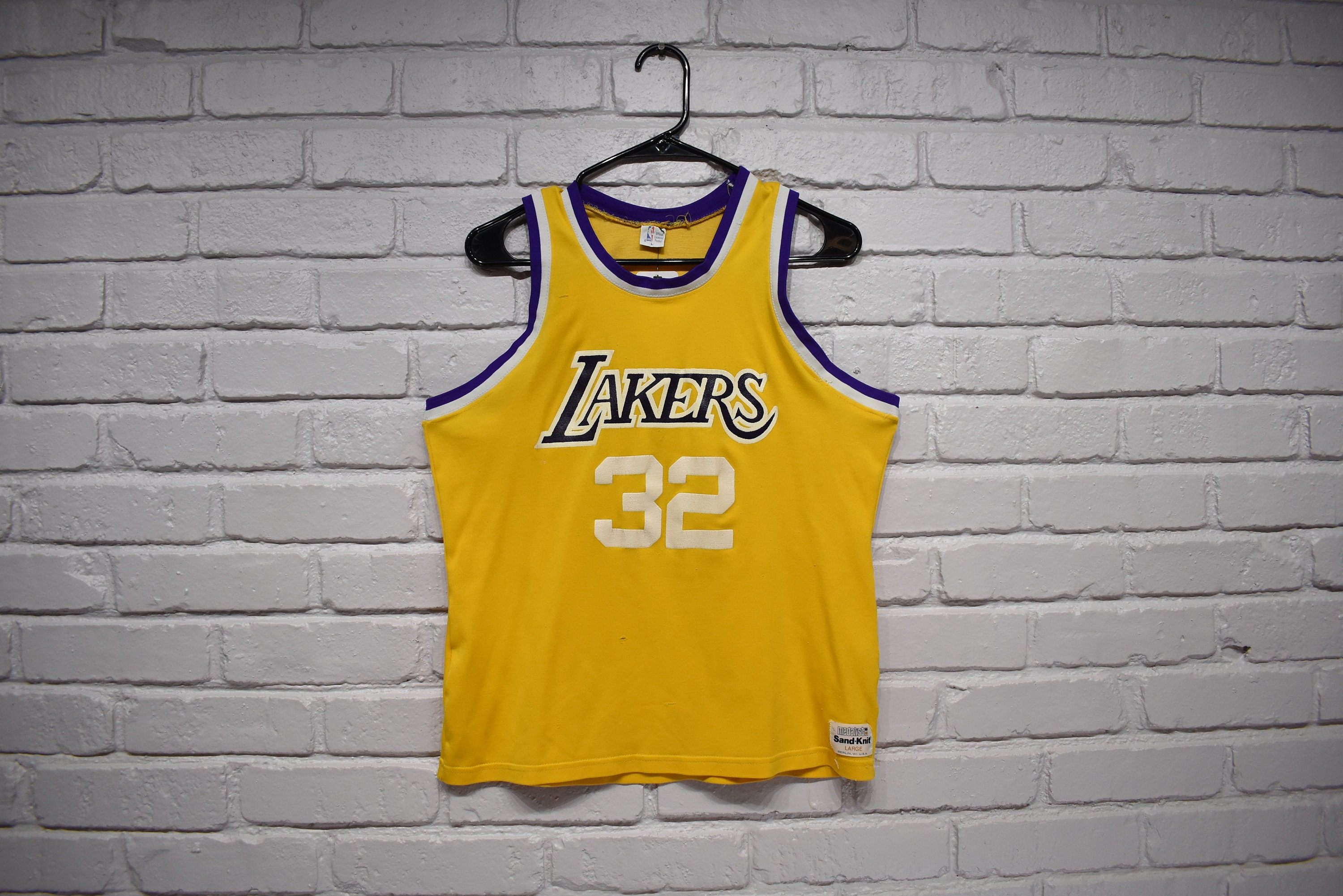 80s ヴィンテージ Sand- Knit NBA LAKERSユニフォーム-