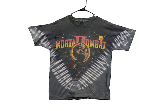 90s mortal kombat 2 tie dye tee shirt size medium