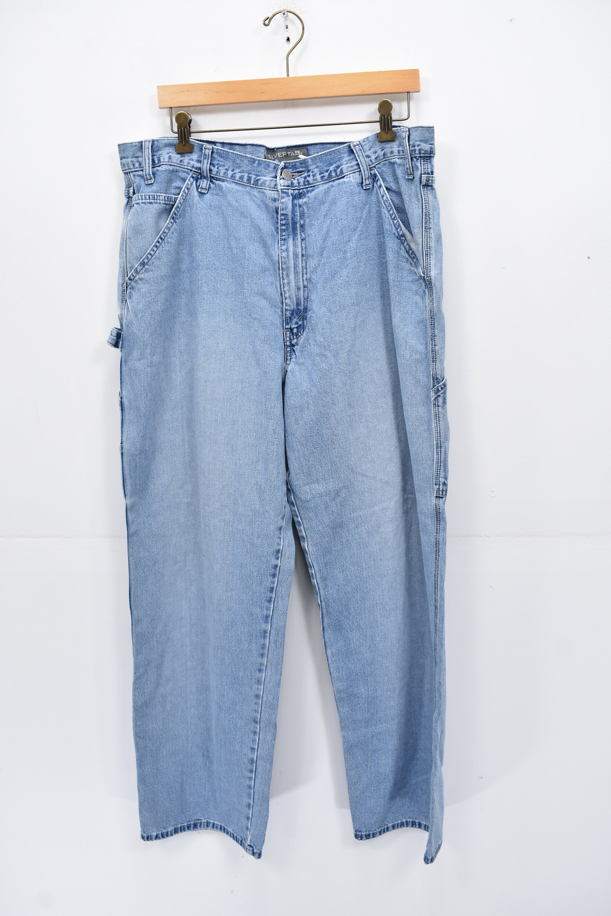 90s Levis Silvertab Light Wash Denim Carpenter Jeans Size - Etsy Finland