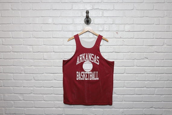 90s arkansas razorbacks basketball jersey size la… - image 1
