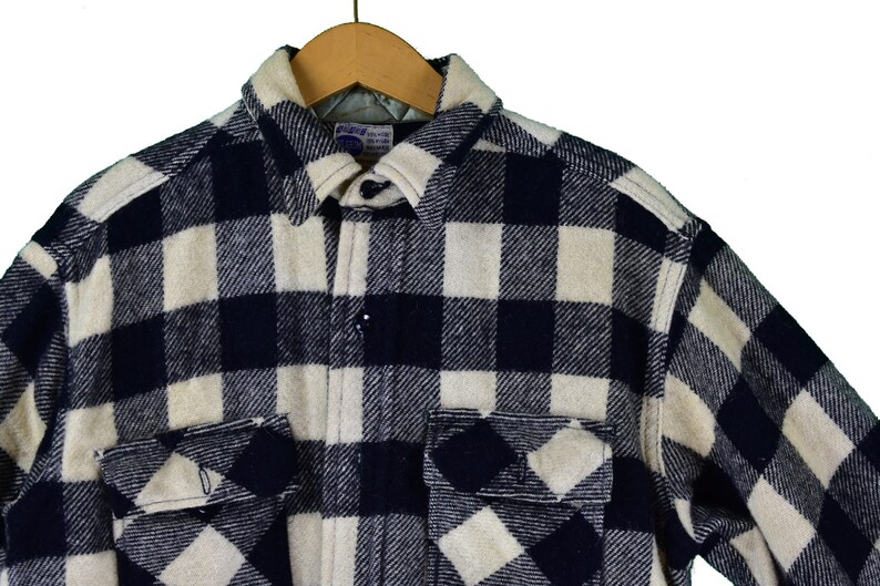 vintage sears roebuck pilgrim flannel distressed workwear size large