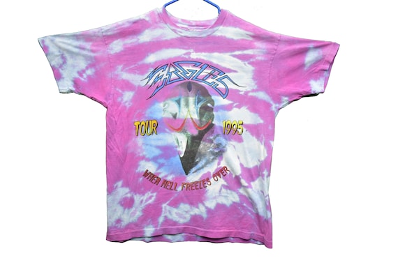 90s tie dye eagles hell freezes over tour tee shir